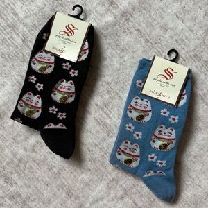 Women's Fun Socks - Black and Blue